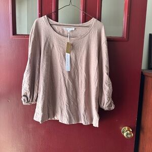 Jane and Delancey Women's Blouse in Soft Brown